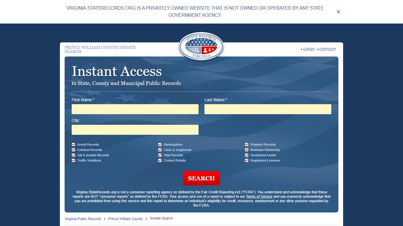 Prince William County Inmate Search - virginia.staterecords.org